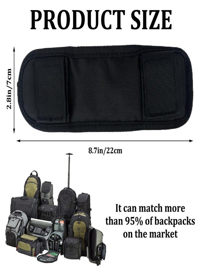 PKRFCJ 2 PCS Soft Shoulder Strap Pad, Ultra Comfortable Shoulder Pads for Bag Straps,Breathable & Durable Backpack Strap Pads (Black) - Image 2